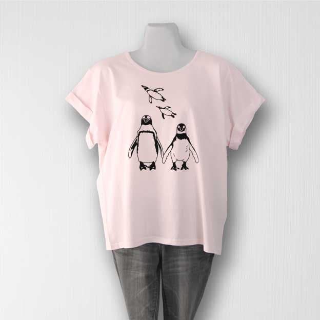 ロールアップTシャツ ピンク 薄手 ボックスシルエット セール | 2枚目